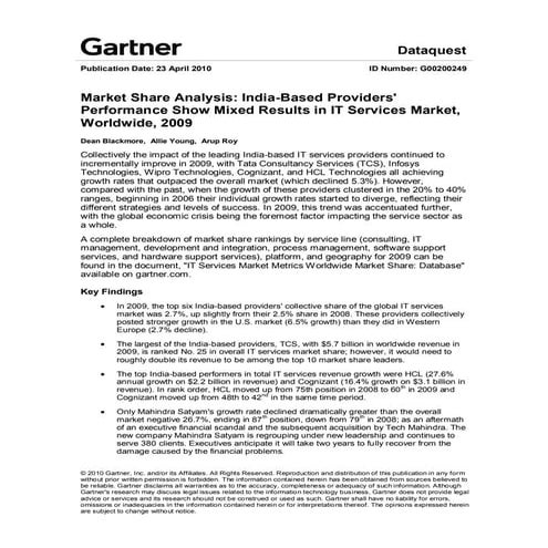 Market share analysis  india-based providers' performance show mixed results ...