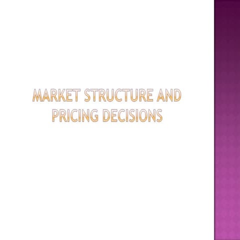 Market structure final  perfect competition