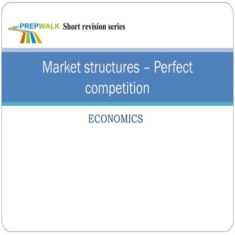 Equilibrium of Firm Under Perfect Competition | PPTX