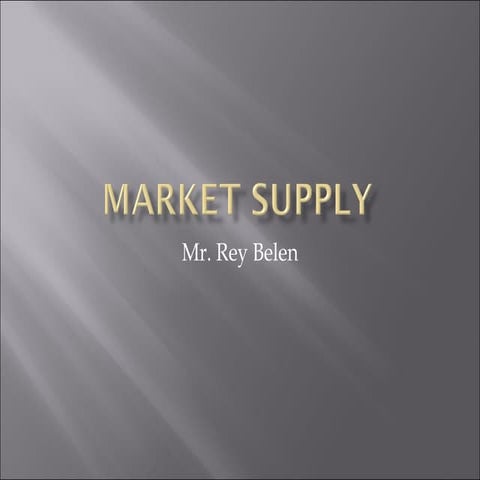 Market supply