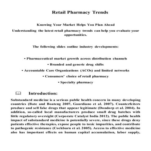 Market survey on Chemist