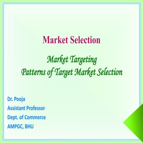 Patterns of Target Market Selection