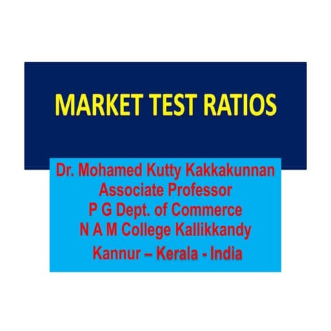 Market test ratios