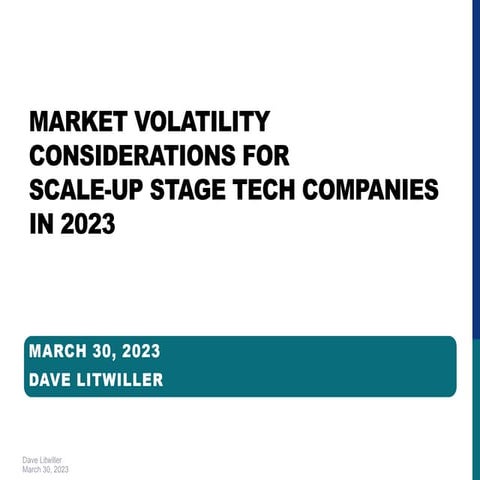 Market Volatility Considerations for Scale-up Stage Tech Companies in 2023 - ...