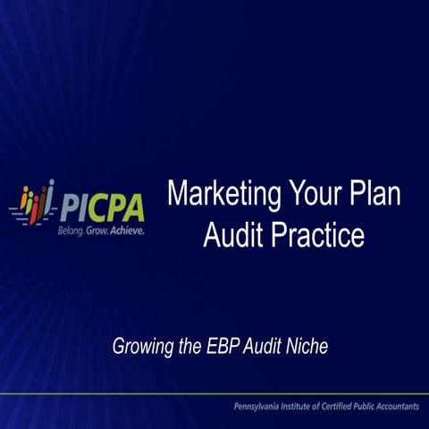 Marketing Your Plan Audit Practice