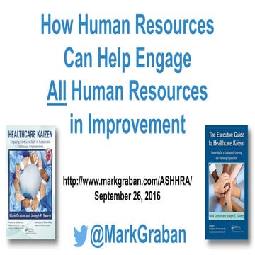 Mark Graban ASHHRA Talk