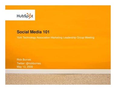 York Technology Association  Marketing Leadership Peer Group Meeting