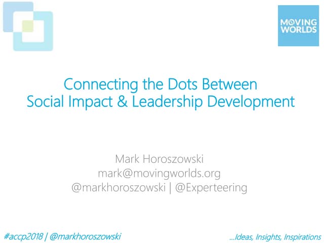 Connecting the Dots Between Leadership Development and Social Impact