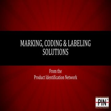 Marking, Coding & Labeling Solutions