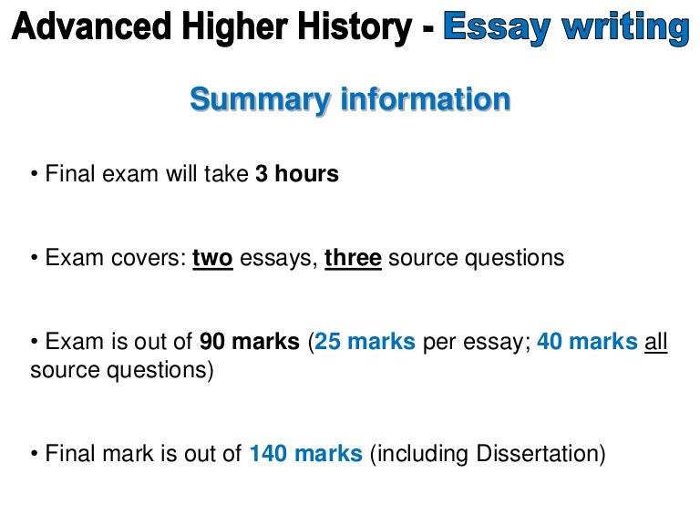 Advanced higher history essay help