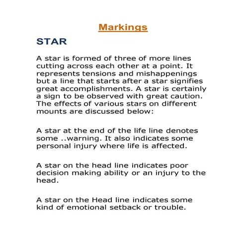 Markings from astrologer &amp; palmist mr. p.k. sarna .
