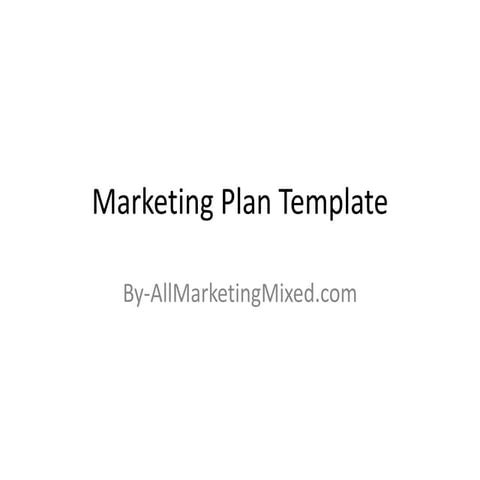 Marketing plan sample