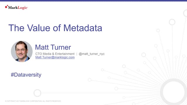 The Value of Metadata