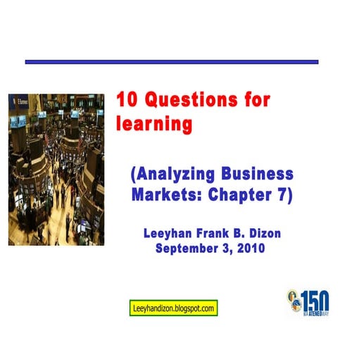Markma 10 questions