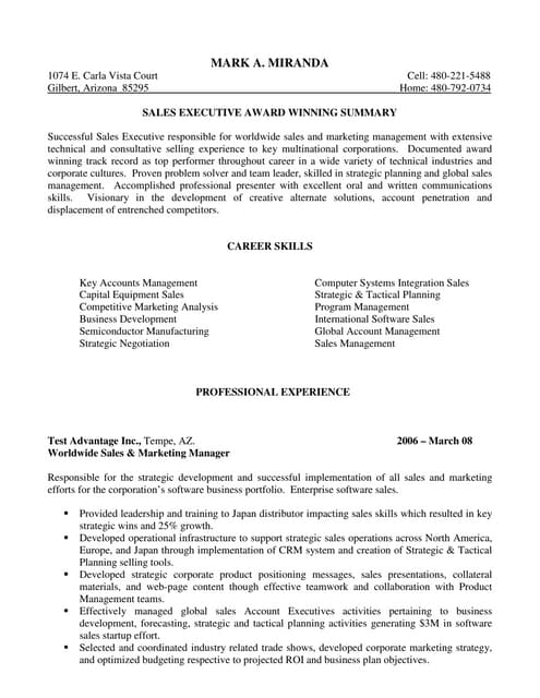 Michael Holan Sales Resume 06292011