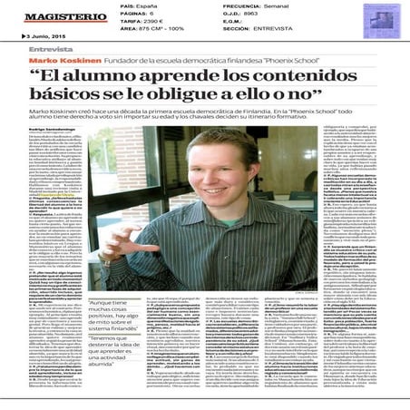 Entrevista a Marko Koskinen en su visita a la UFV