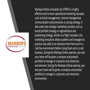 Markops Online simulation 2016 | PDF