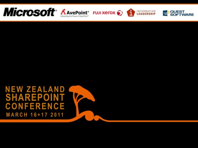 Mark Orange - SharePoint 2010 Content Types Model - SPC NZ 2011
