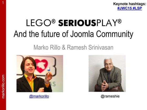 Marko Rillo LEGO SERIOUS PLAY at Joomla Annual World Conference - Keynote Ses...
