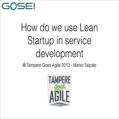 How we do lean startup in service development