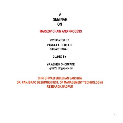 M A R K O V  C H A I N