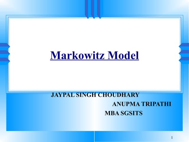 Markowitz model