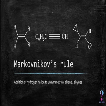 Markownikov's rule
