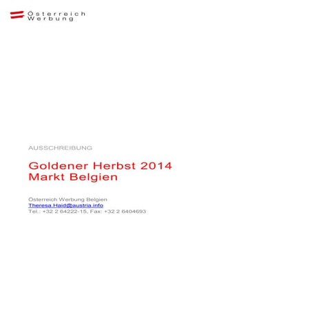 Markpaket Goldener Herbst 2014 Markt Belgien