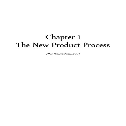 The new product process