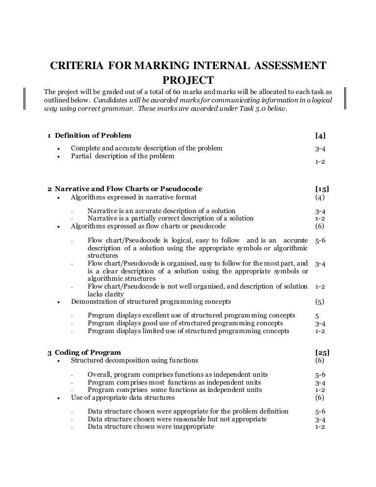 computer science CAPE Mark scheme