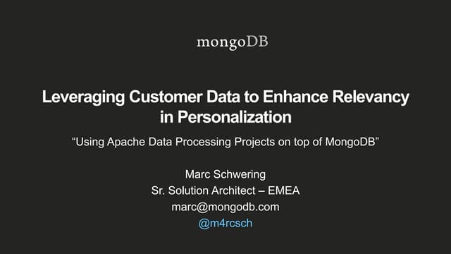 Big Data Analytics 2: Leveraging Customer Behavior to Enhance Relevancy in Pe...