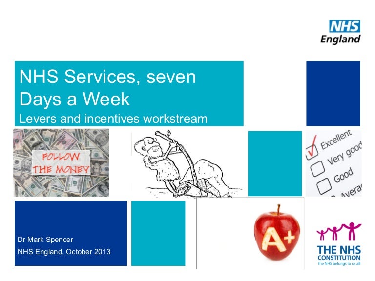 NHS services seven days a week Levers and incentives workstream