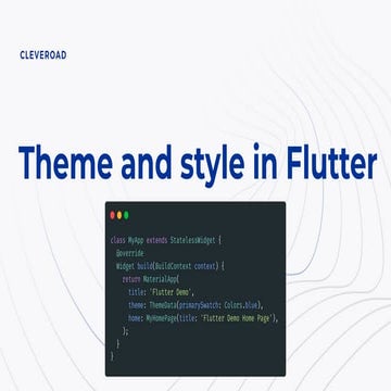 Theme and style in Flutter | PPT