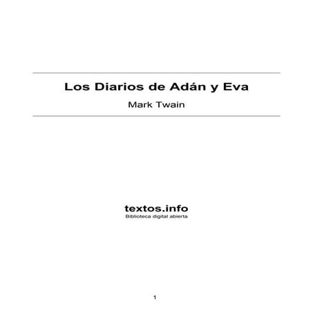 Mark twain   los diarios de adan y eva ok