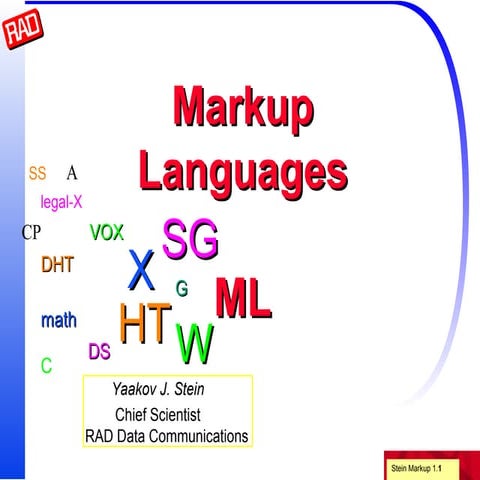 Markup Languages | PPT | Web Design and HTML | Internet