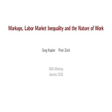 Markups, Labor Market Inequality and the Nature of Work | PDF