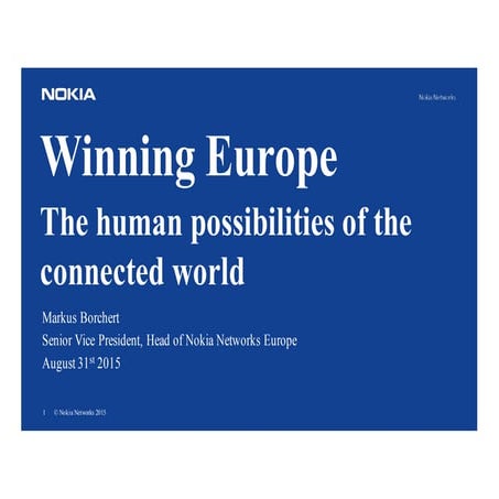 Winning Europe: The human possibilities of the connected world