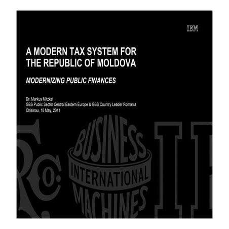 A modern tax system for Moldova