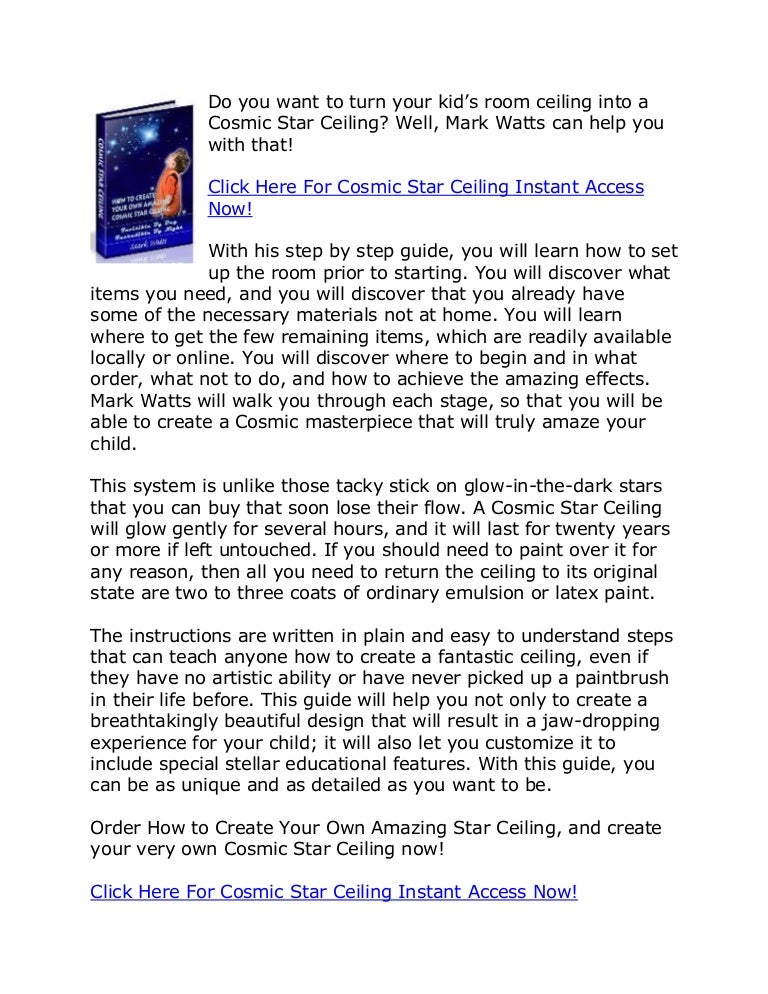 Mark Watts Cosmic Star Ceiling Review