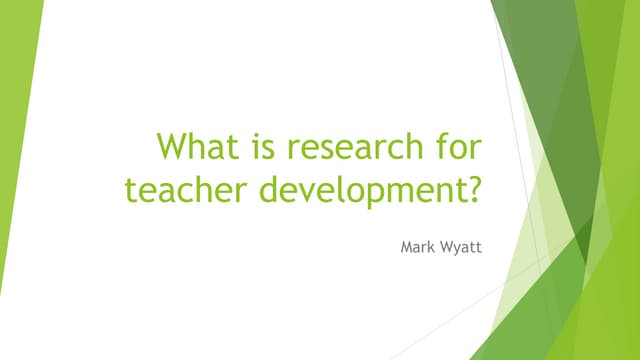  Mark Wyatt on Class research & CPD at Classroom Based Research EVO 2016 Week 1