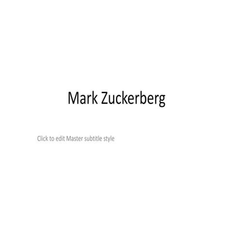 Mark Zuckerberg 