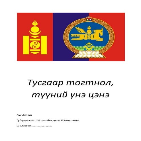 tusgaar togtnol
