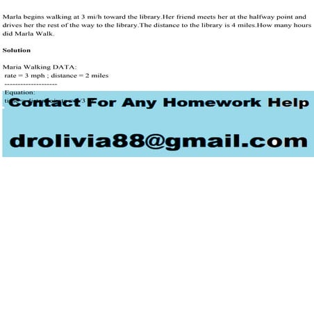 Marla begins walking at 3 mih toward the library.Her friend meets h.pdf