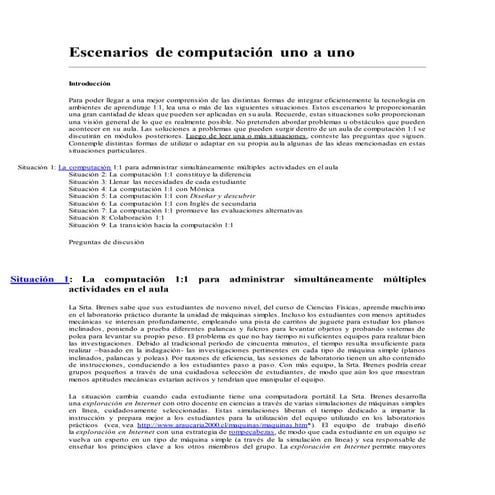 escenario de computación tics