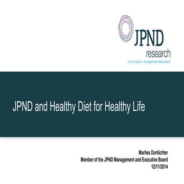 Marlies Dorlochter slides - JPI-HDHL meeting, Nov 2014