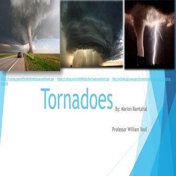 Marlon ramtahal's presentation on tornadoes