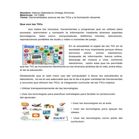 Marlyn asignación i ti cs y la formación docente