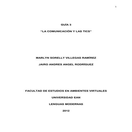 Marlyn villegas,jairoangel guia#3