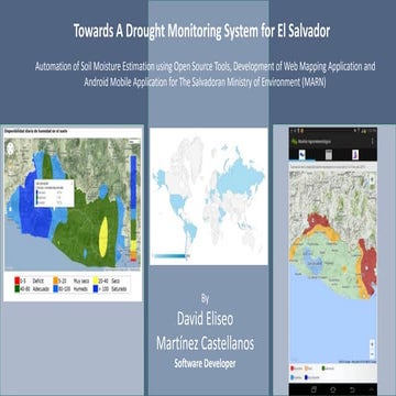 Towards A Drought Monitoring System for El Salvador