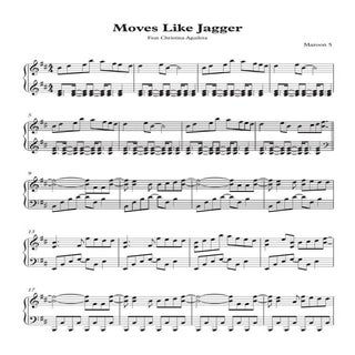 Moves Like Jagger - Maroon 5   (pia...